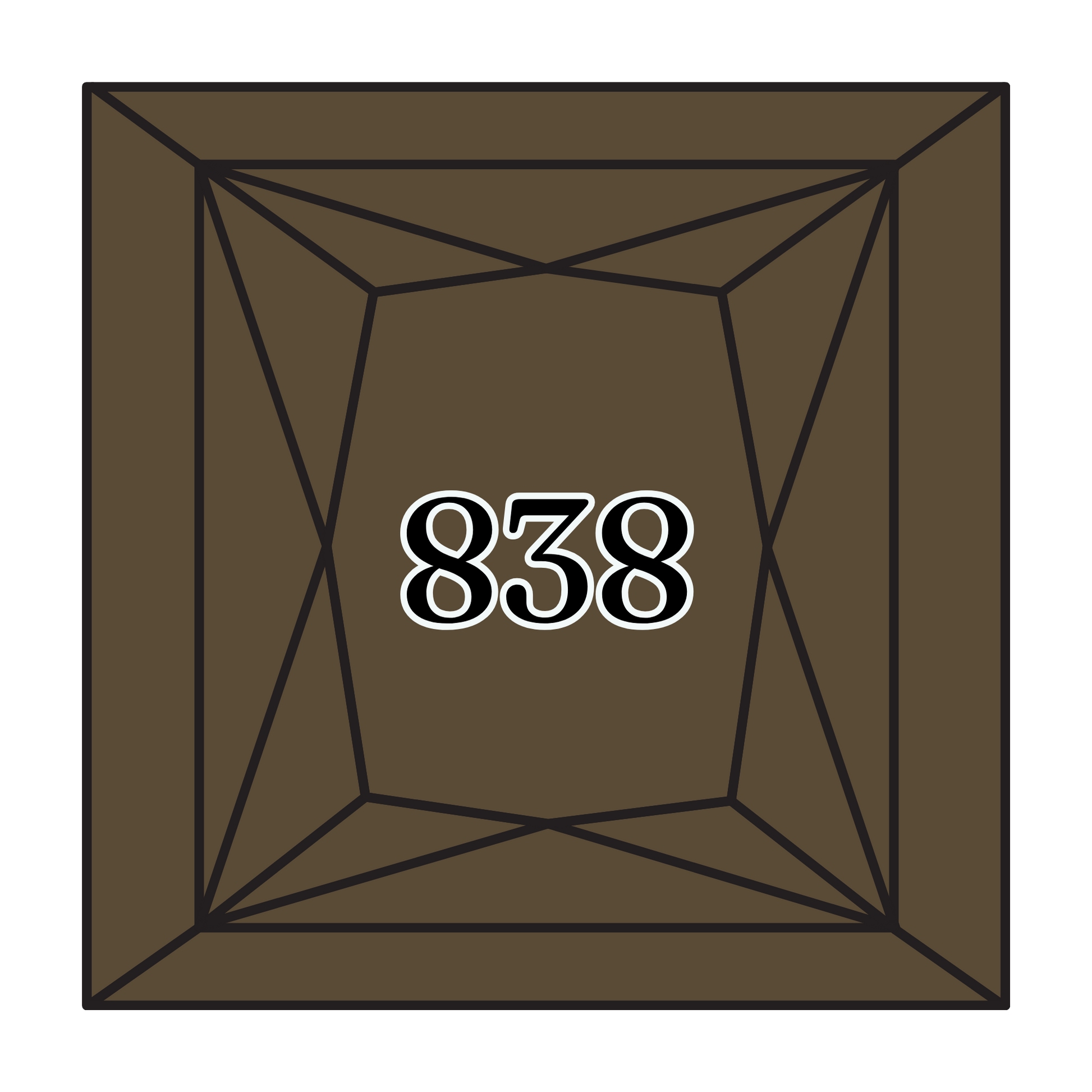 True North Diamond Art Square Diamond Drills 838 - Very Dark Beige Brown - Square Bulk Diamond Drills