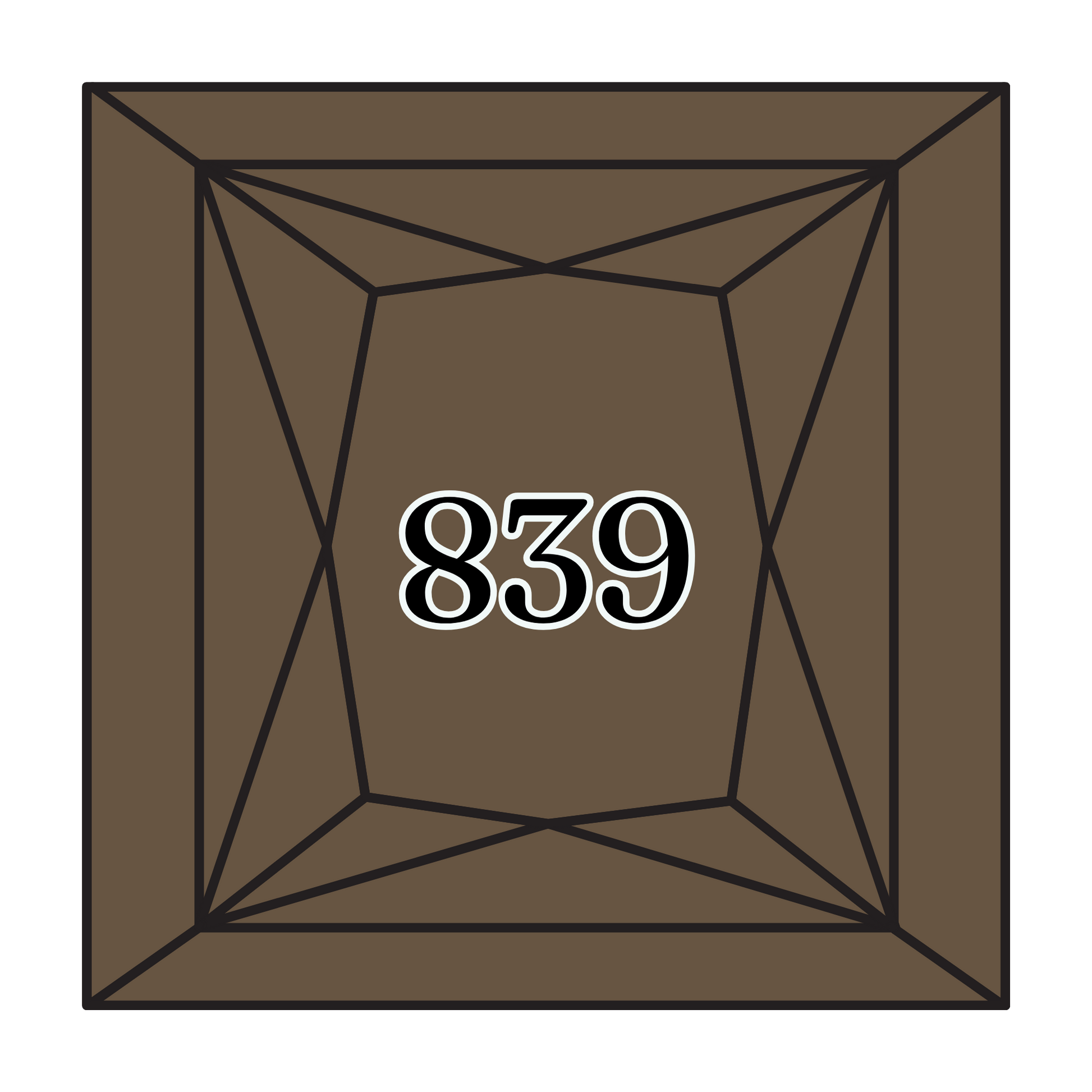 True North Diamond Art Square Diamond Drills 839 - Dark Beige Brown - Square Bulk Diamond Drills