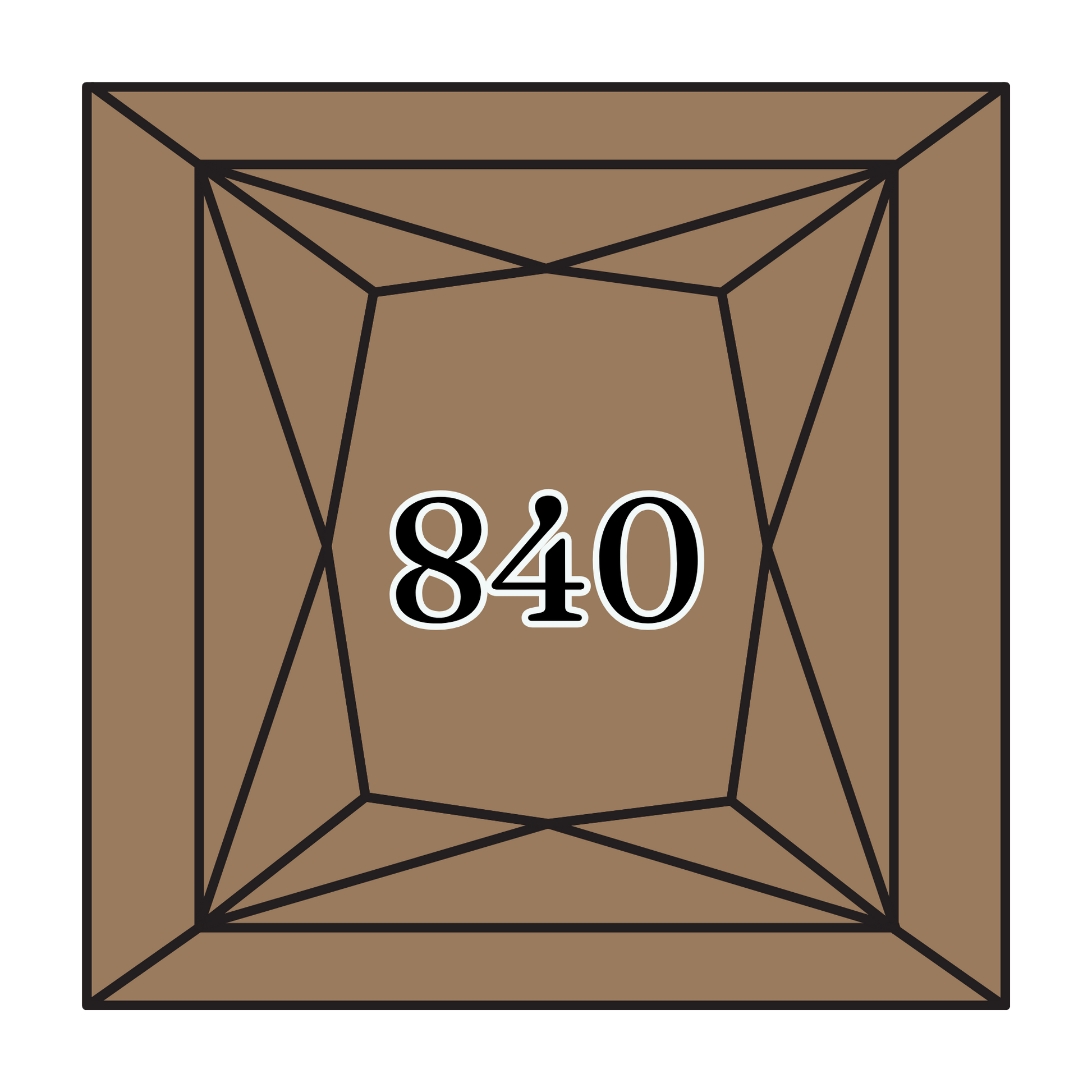 True North Diamond Art Square Diamond Drills 840 - Medium Beige Brown - Square Bulk Diamond Drills