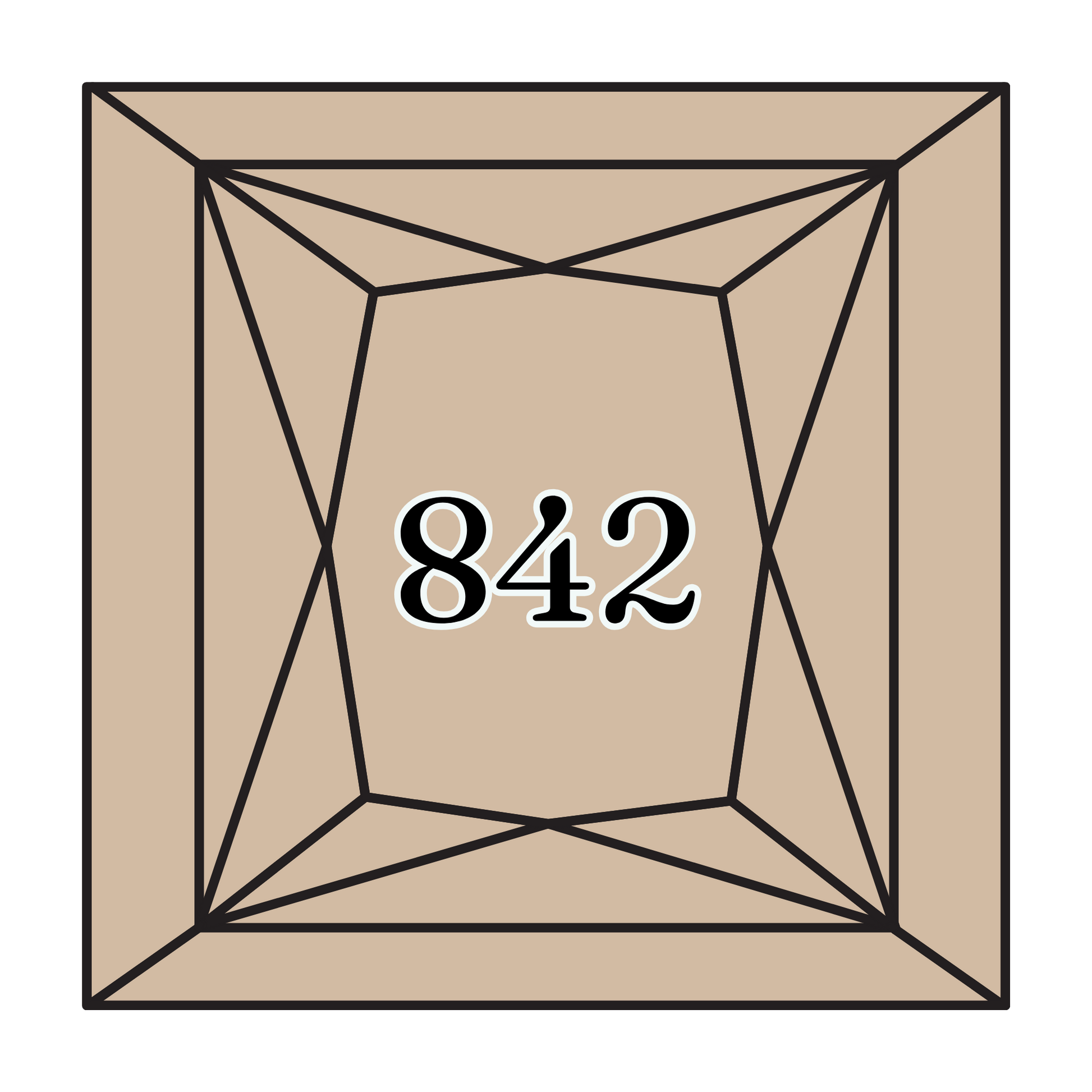 True North Diamond Art Square Diamond Drills 842 - Very Light Beige Brown - Square Bulk Diamond Drills