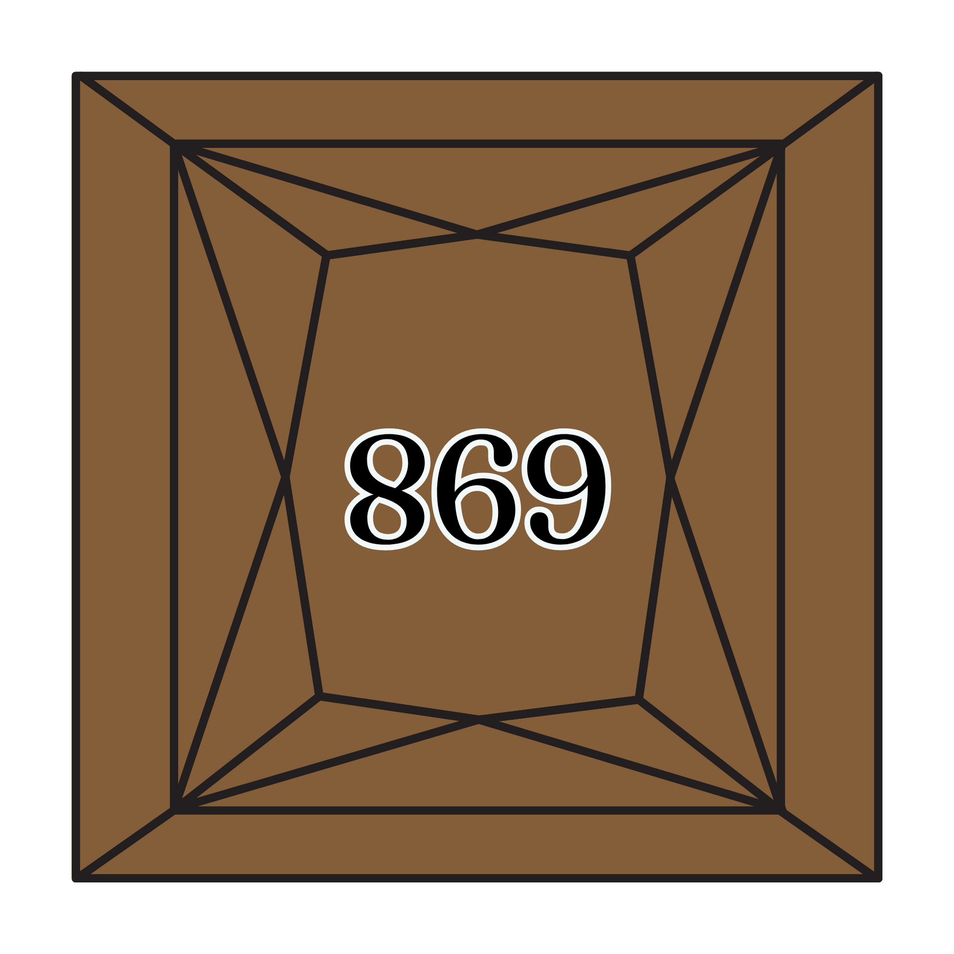 True North Diamond Art Square Diamond Drills 869 - Very Dark Hazelnut Brown - Square Bulk Diamond Drills