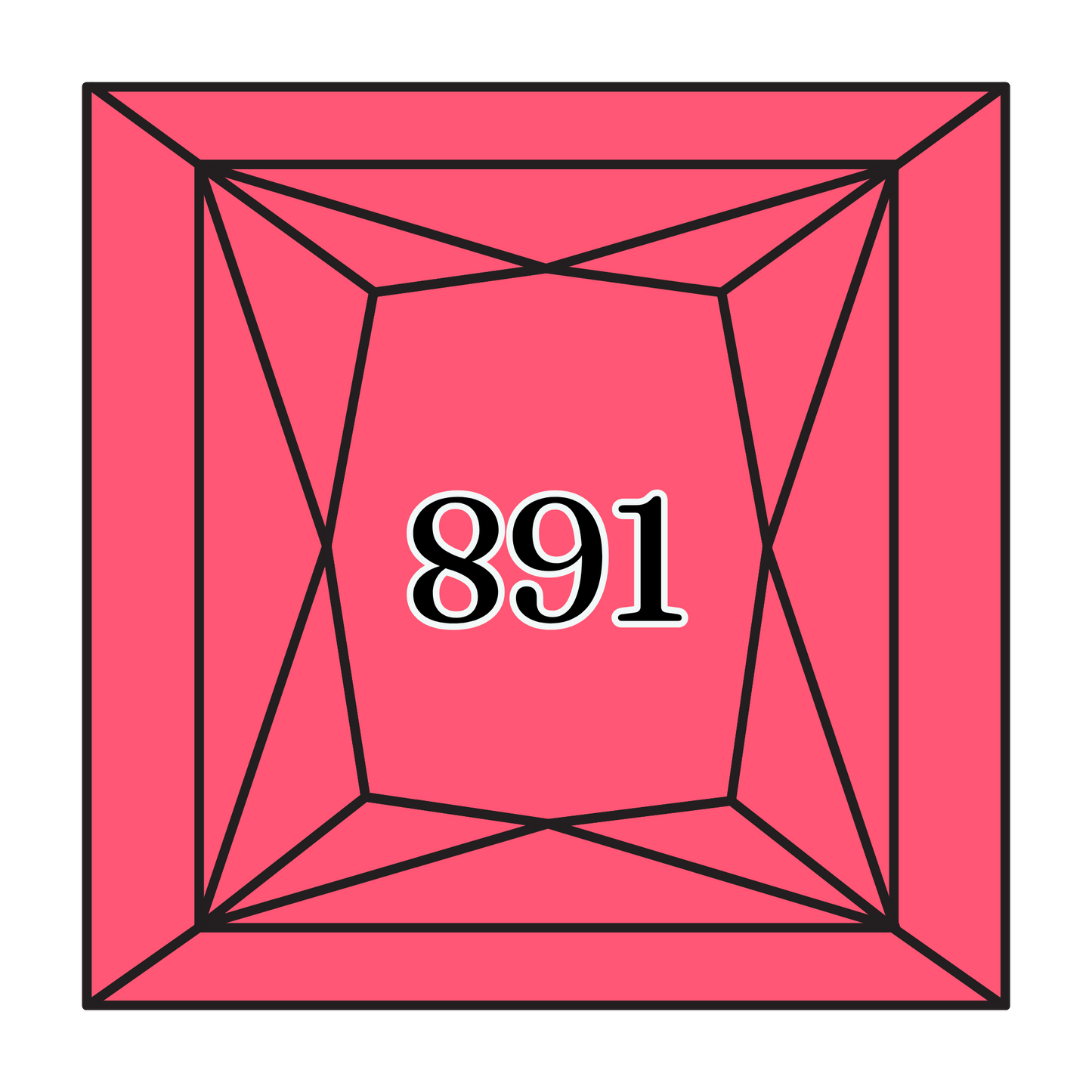 True North Diamond Art Square Diamond Drills 891 - Dark Carnation - Square Bulk Diamond Drills