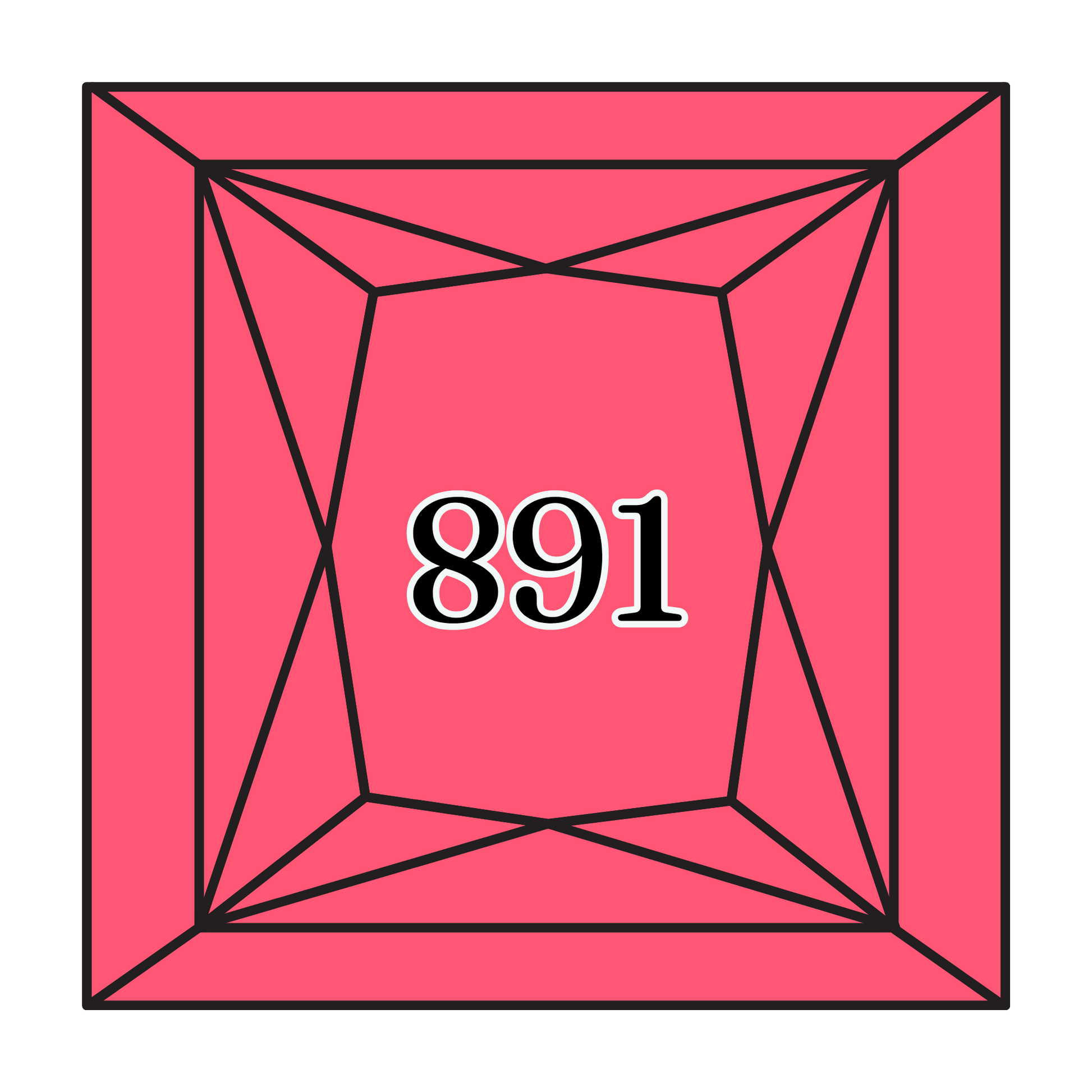 True North Diamond Art Square Diamond Drills 891 - Dark Carnation - Square Bulk Diamond Drills