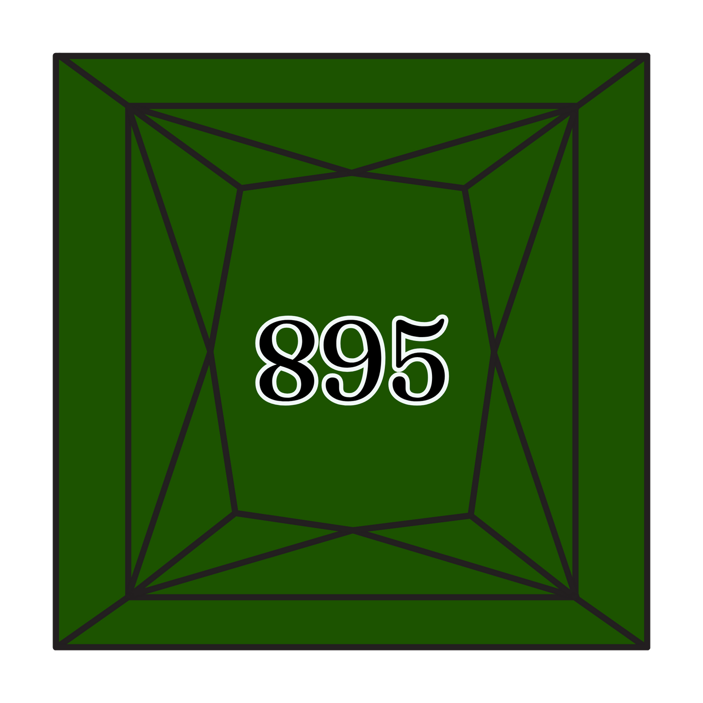 True North Diamond Art Square Diamond Drills 895 - Very Dark Hunter Green - Square Bulk Diamond Drills