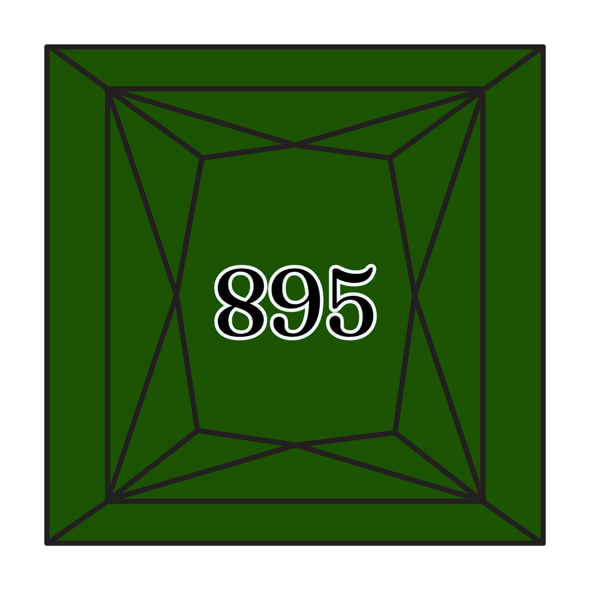 True North Diamond Art Square Diamond Drills 895 - Very Dark Hunter Green - Square Bulk Diamond Drills