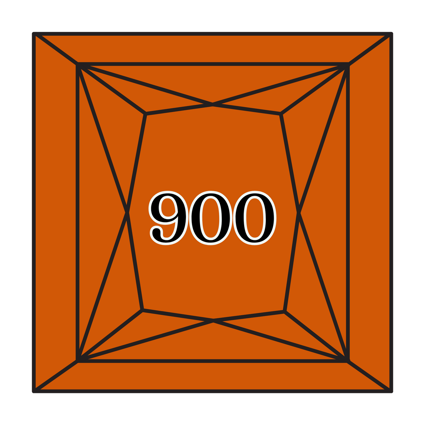 True North Diamond Art Square Diamond Drills 900 - Dark Burnt Orange - Square Bulk Diamond Drills