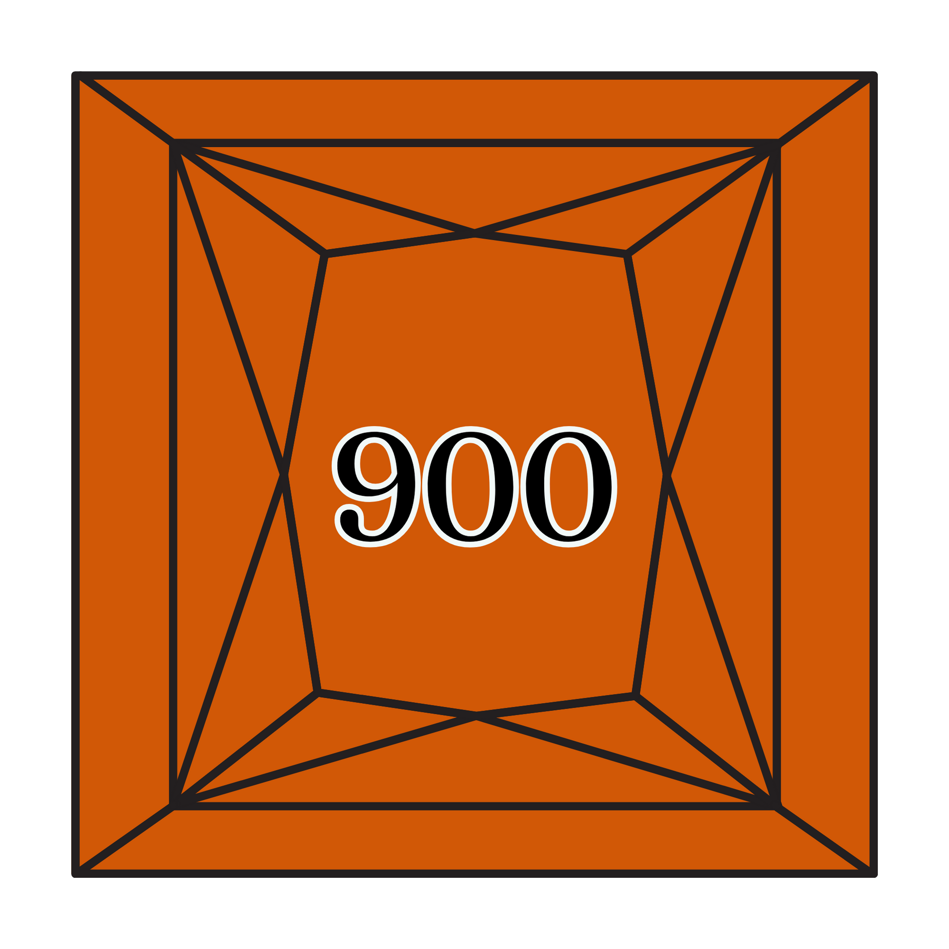 True North Diamond Art Square Diamond Drills 900 - Dark Burnt Orange - Square Bulk Diamond Drills