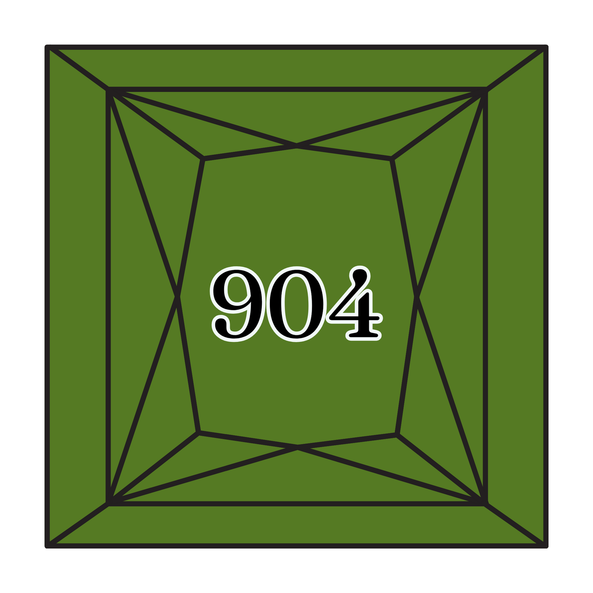 True North Diamond Art Square Diamond Drills 904 - Very Dark Parrot Green - Square Bulk Diamond Drills