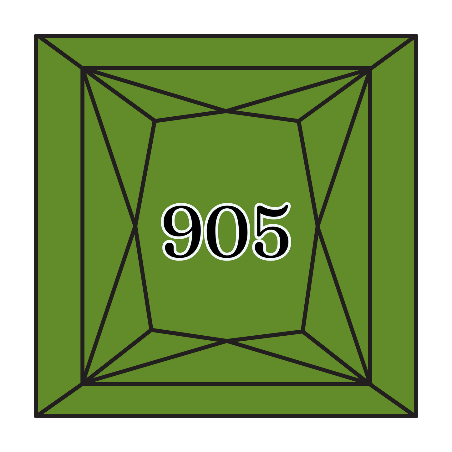 True North Diamond Art Square Diamond Drills 905 - Dark Parrot Green - Square Bulk Diamond Drills