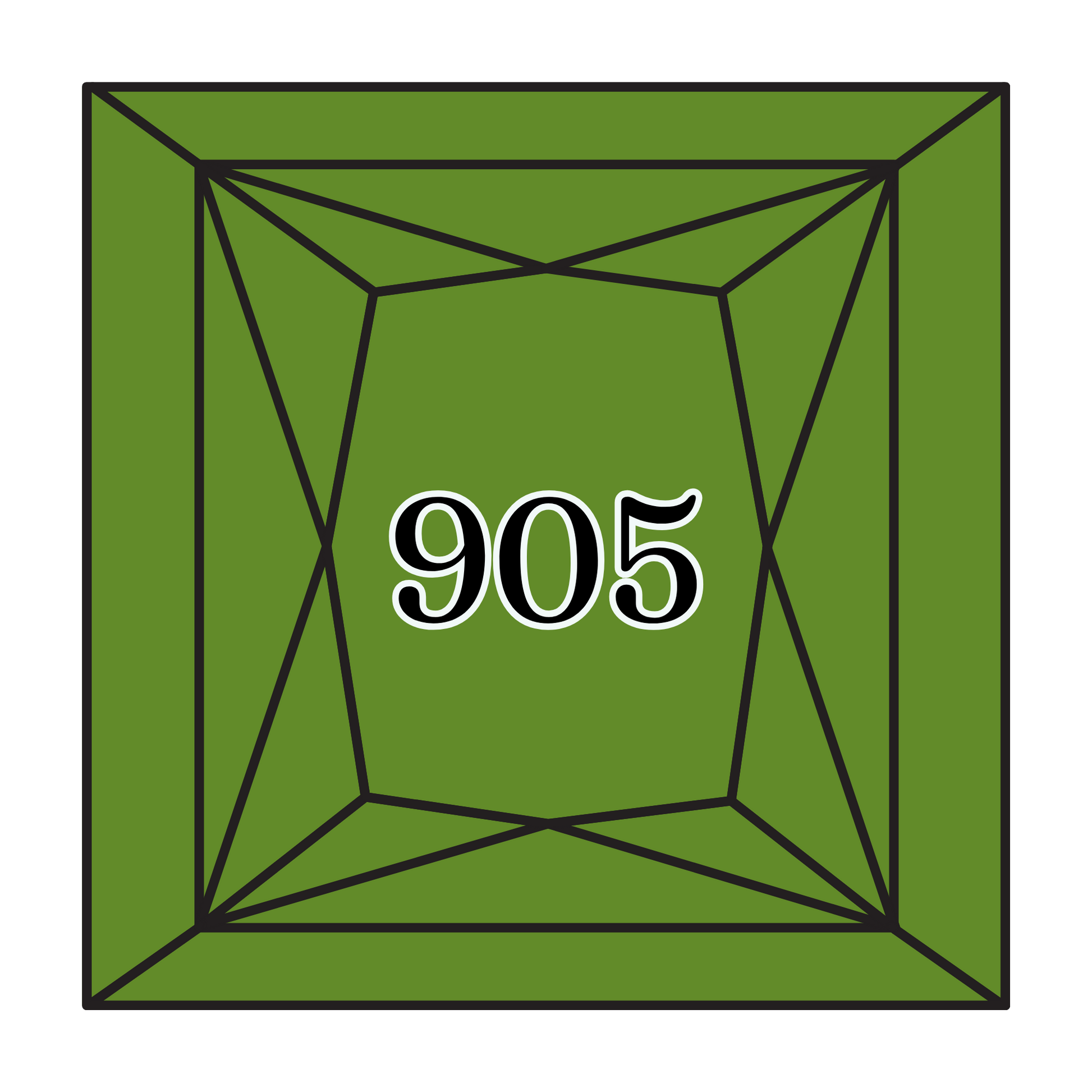 True North Diamond Art Square Diamond Drills 905 - Dark Parrot Green - Square Bulk Diamond Drills