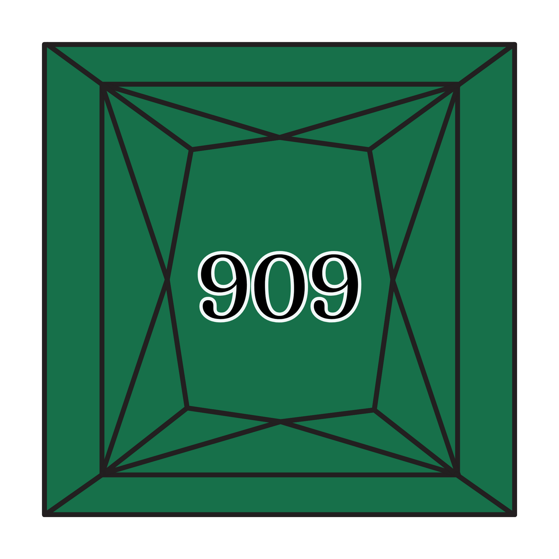 True North Diamond Art Square Diamond Drills 909 - Very Dark Emerald Green - Square Bulk Diamond Drills