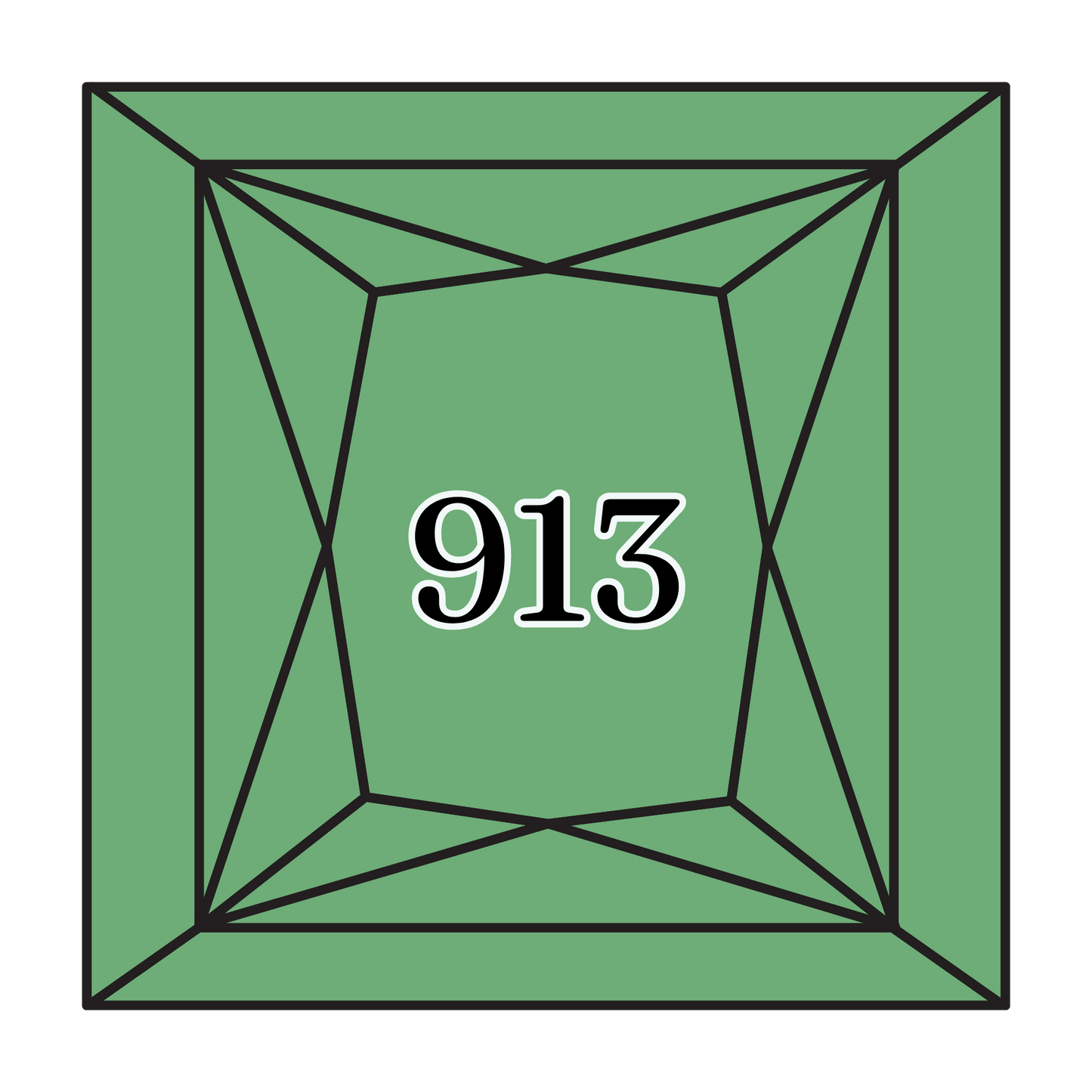 True North Diamond Art Square Diamond Drills 913 - Medium Nile Green - Square Bulk Diamond Drills