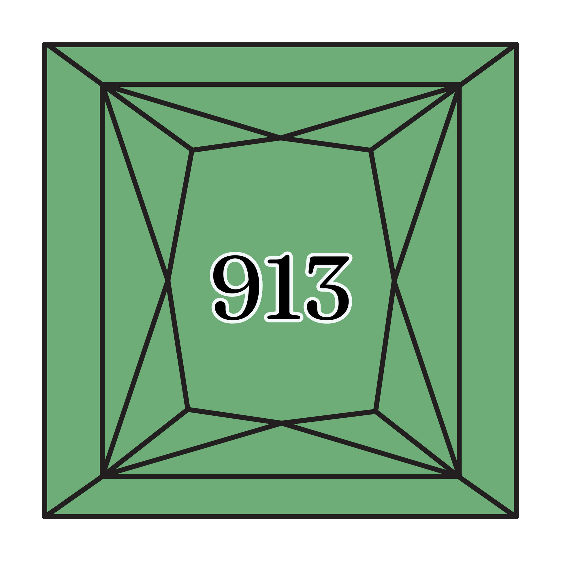 True North Diamond Art Square Diamond Drills 913 - Medium Nile Green - Square Bulk Diamond Drills