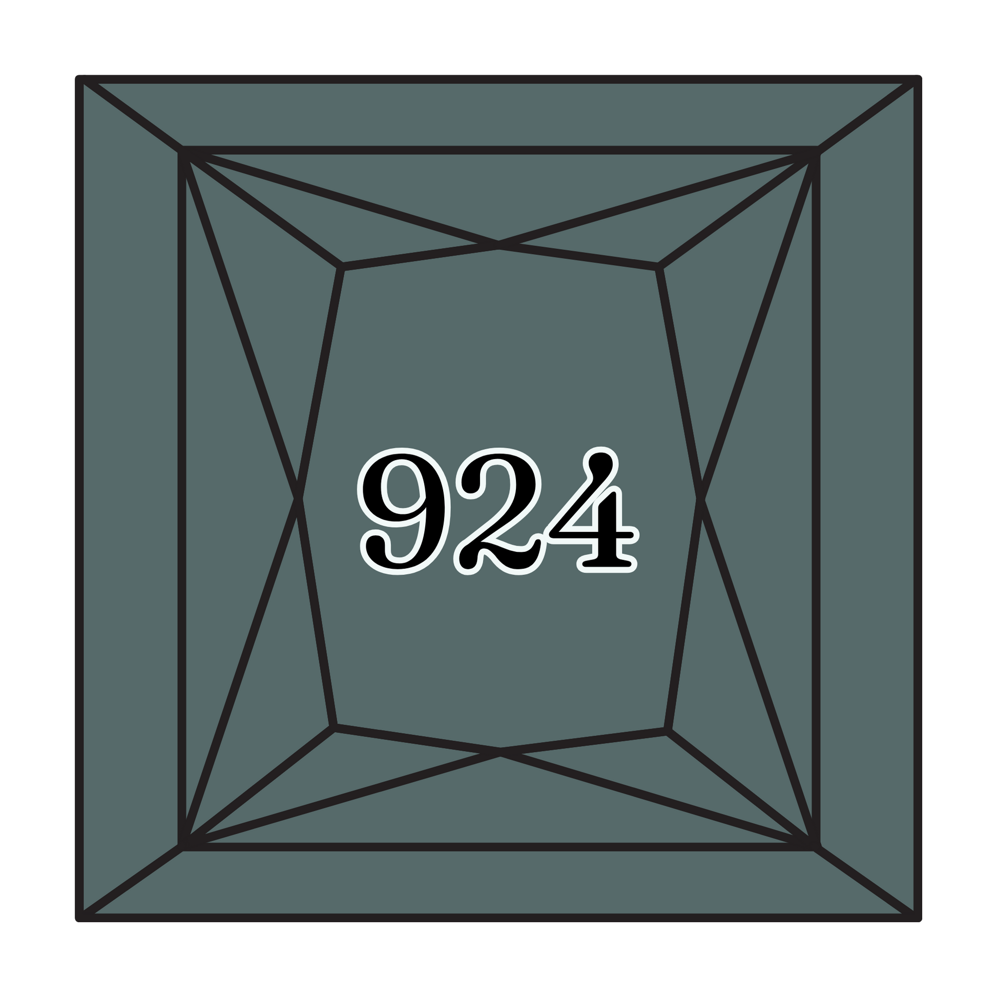 True North Diamond Art Square Diamond Drills 924 - Very Dark Grey Green - Square Bulk Diamond Drills