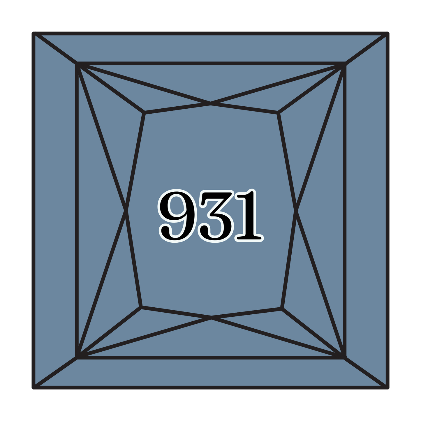 True North Diamond Art Square Diamond Drills 931 - Medium Antique Blue - Square Bulk Diamond Drills