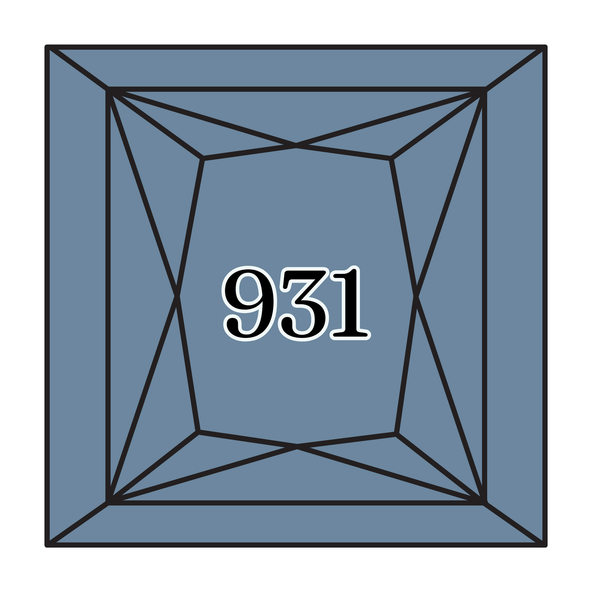 True North Diamond Art Square Diamond Drills 931 - Medium Antique Blue - Square Bulk Diamond Drills