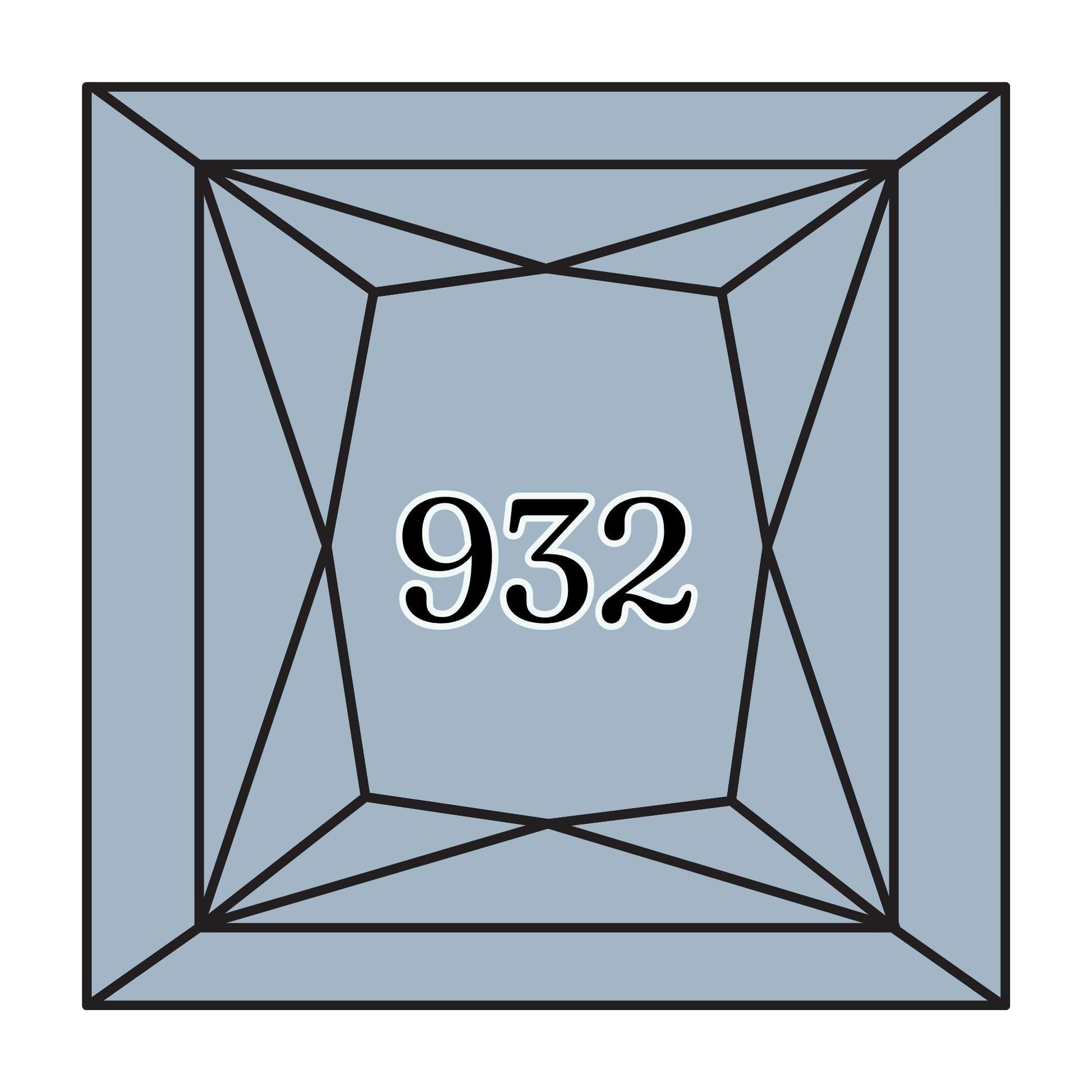 True North Diamond Art Square Diamond Drills 932 - Light Antique Blue - Square Bulk Diamond Drills