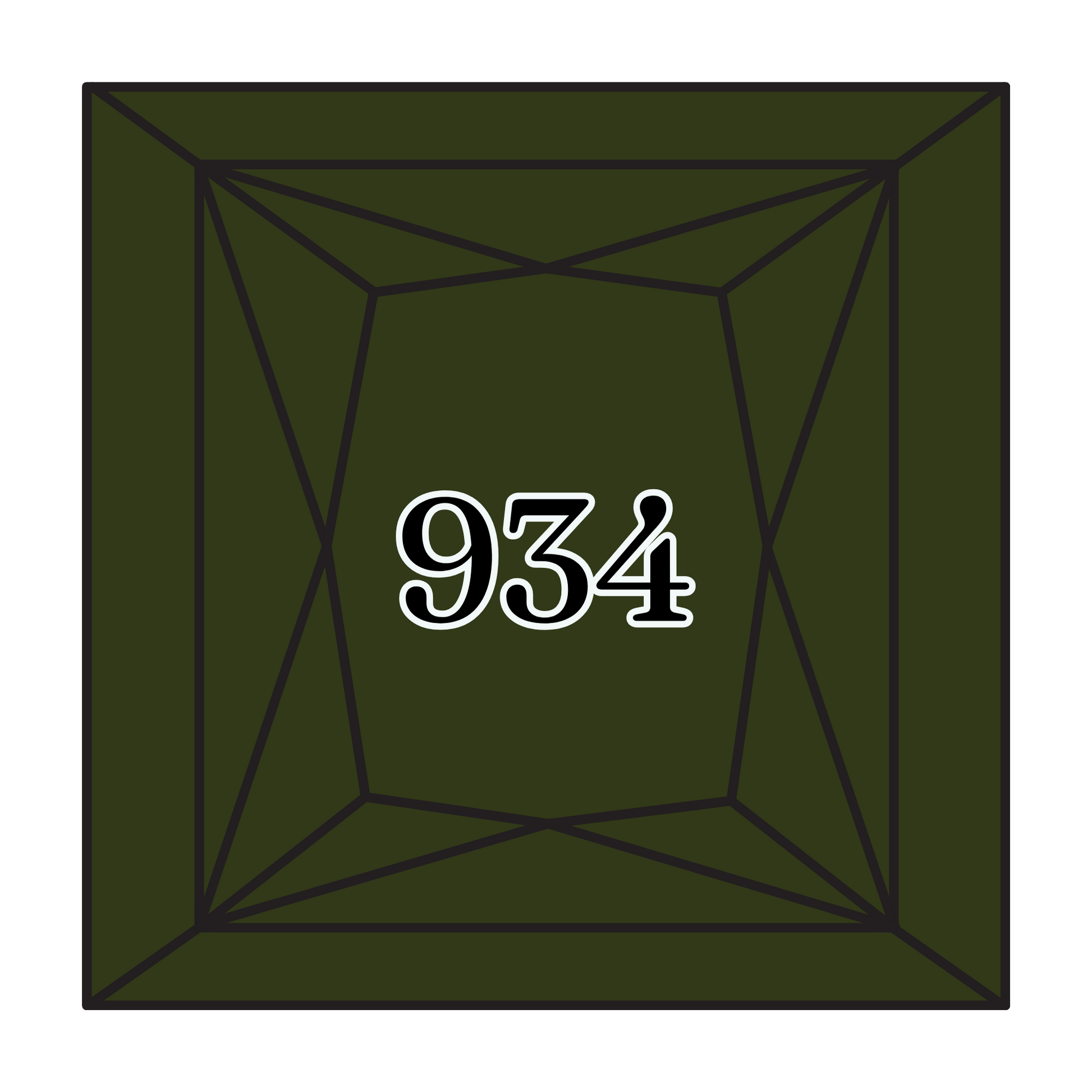 True North Diamond Art Square Diamond Drills 934 - Black Avocado Green - Square Bulk Diamond Drills