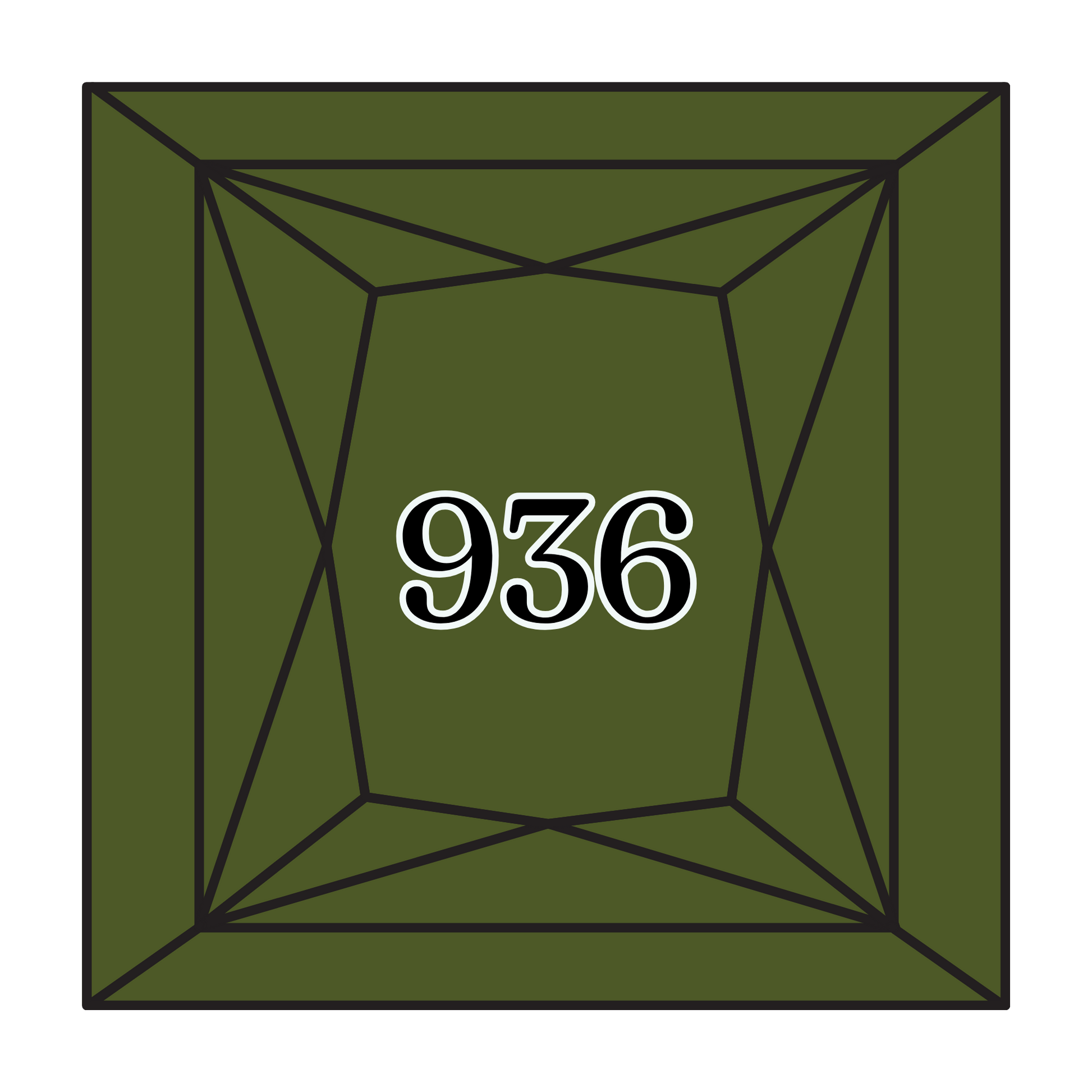 True North Diamond Art Square Diamond Drills 936 - Very Dark Avocado Green - Square Bulk Diamond Drills