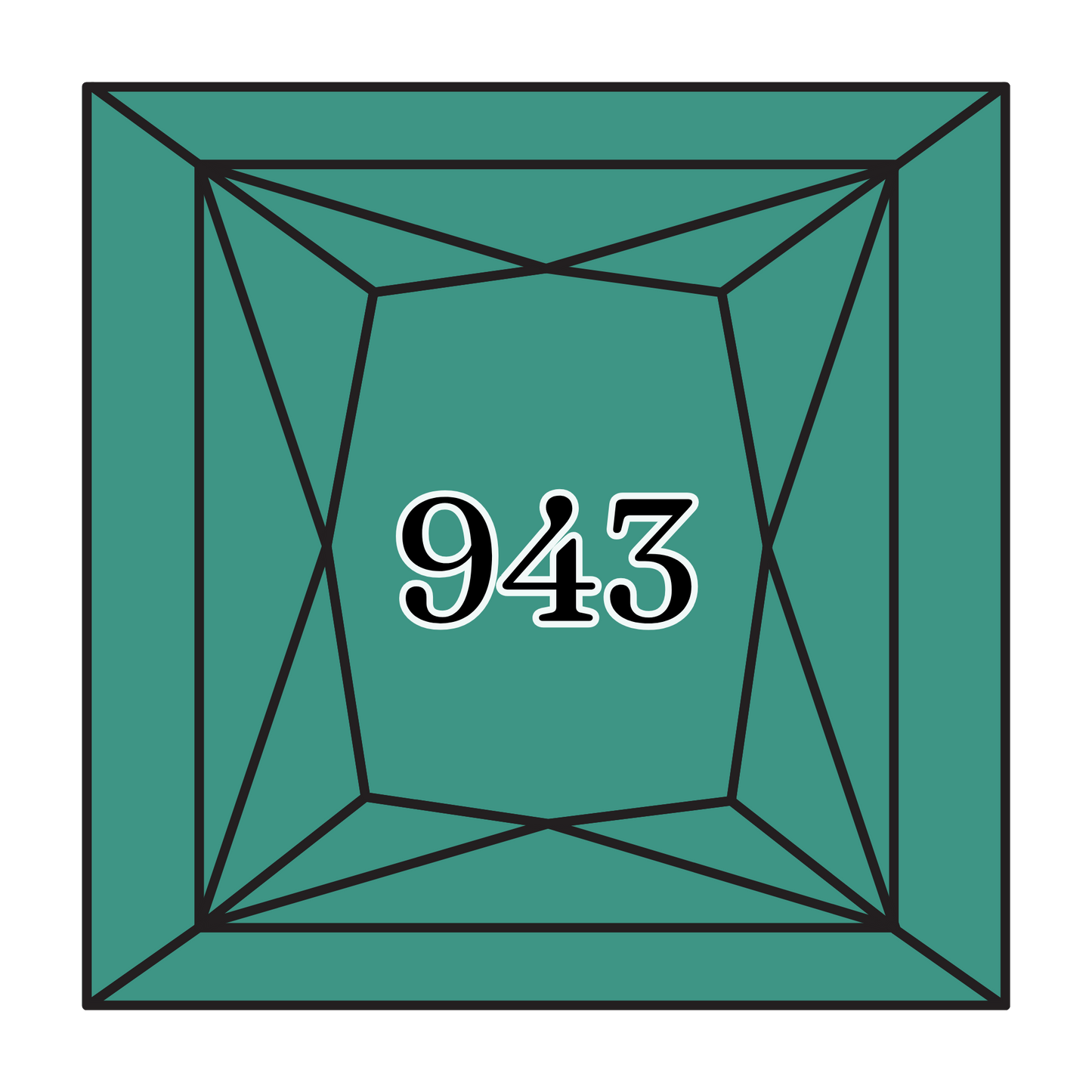 True North Diamond Art Square Diamond Drills 943 - Medium Aquamarine - Square Bulk Diamond Drills