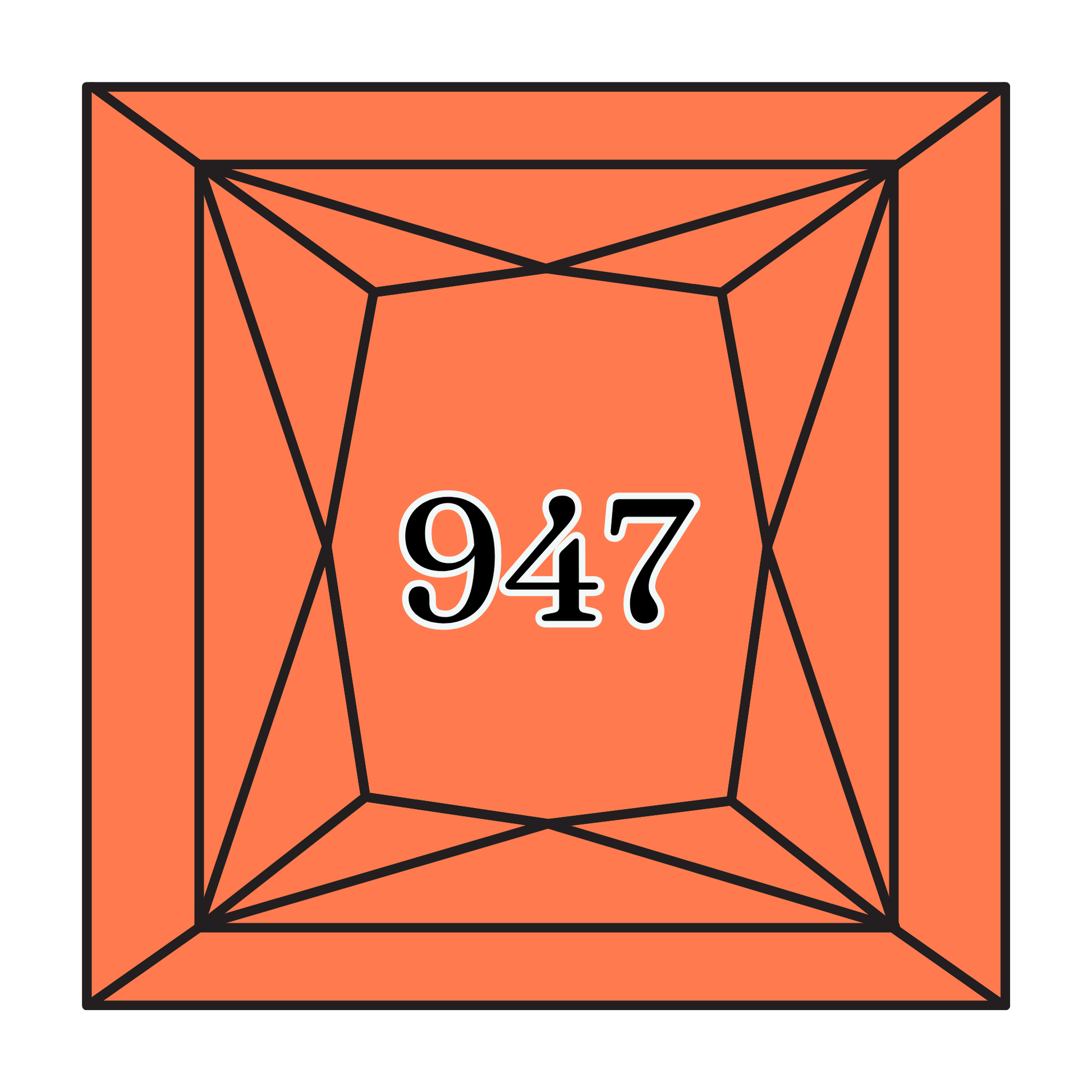 True North Diamond Art Square Diamond Drills 947 - Burnt Orange - Square Bulk Diamond Drills