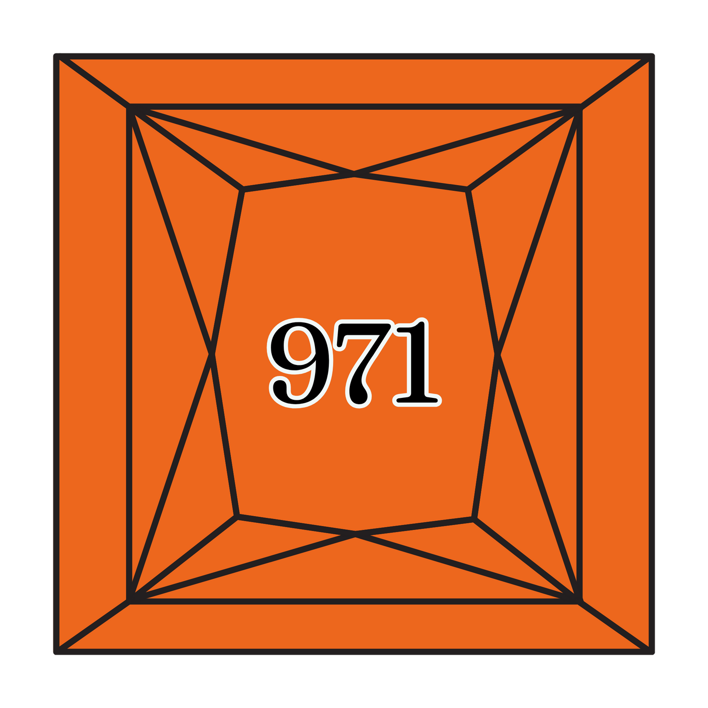 True North Diamond Art Square Diamond Drills 971 -  Pumpkin - Square Bulk Diamond Drills