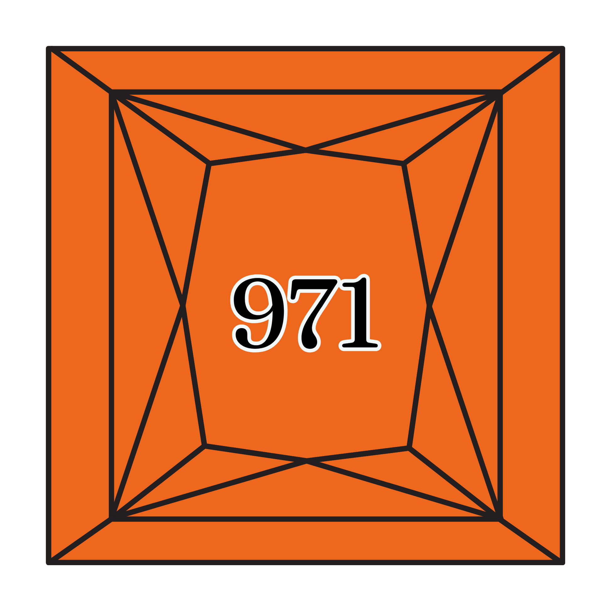 True North Diamond Art Square Diamond Drills 971 -  Pumpkin - Square Bulk Diamond Drills