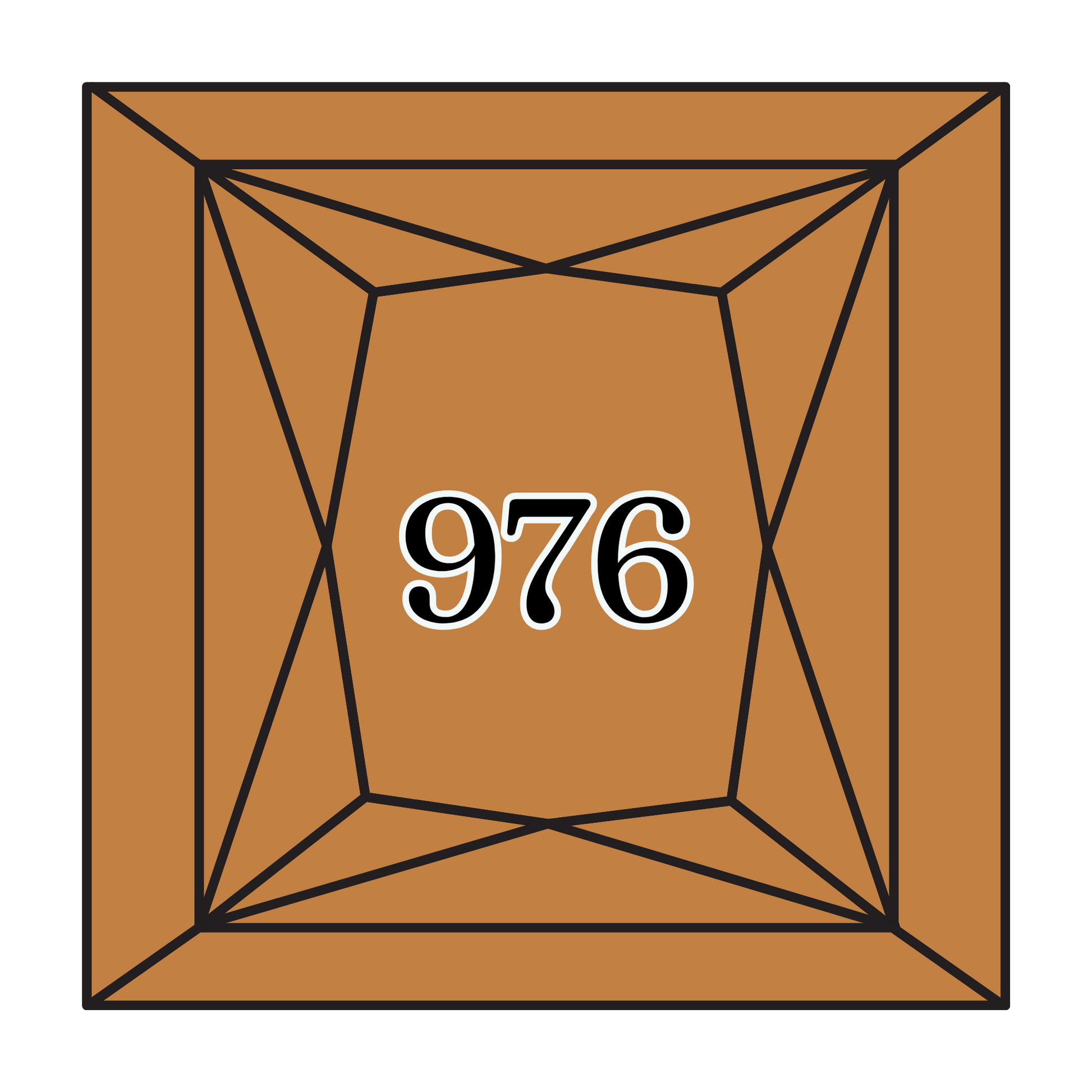 True North Diamond Art Square Diamond Drills 976 - Medium Golden Brown - Square Bulk Diamond Drills