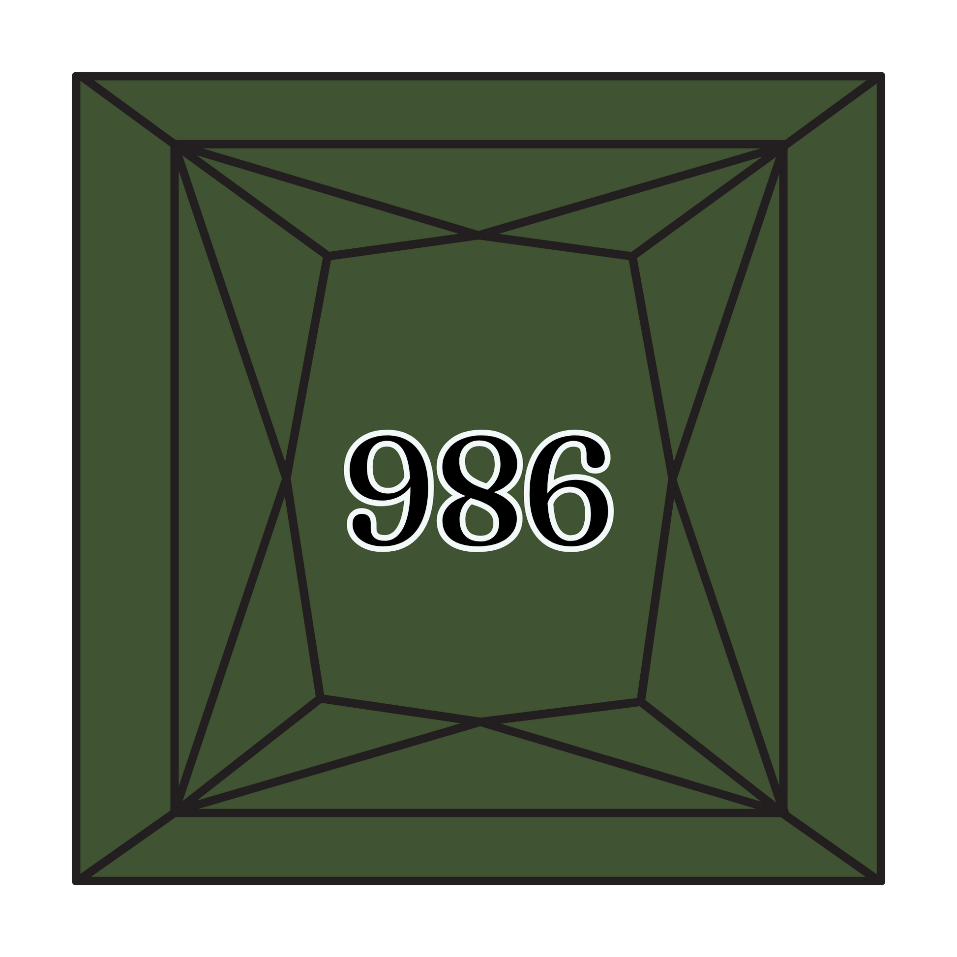 True North Diamond Art Square Diamond Drills 986 - Very Dark Forest Green - Square Bulk Diamond Drills