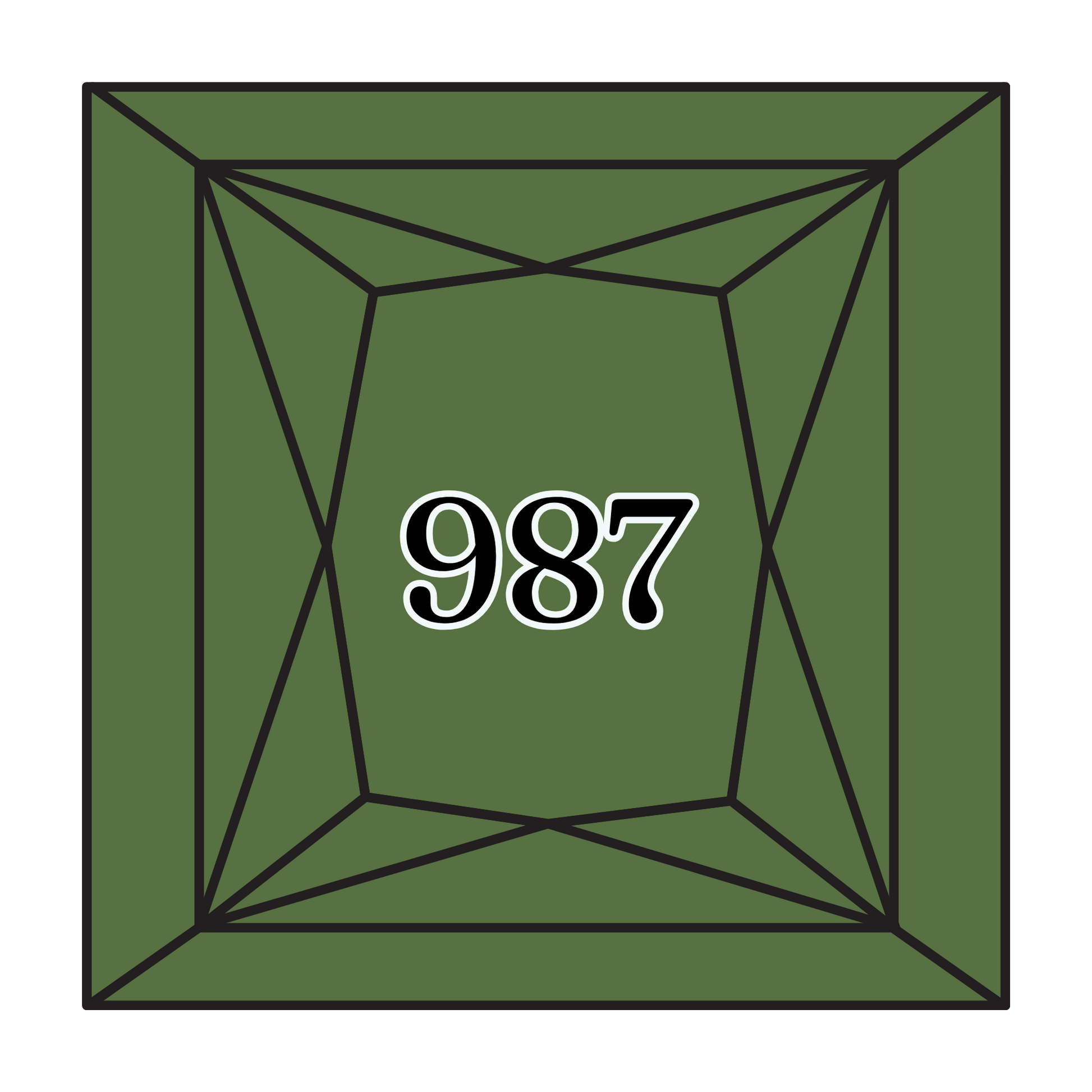 True North Diamond Art Square Diamond Drills 987 -  Dark Forest Green - Square Bulk Diamond Drills