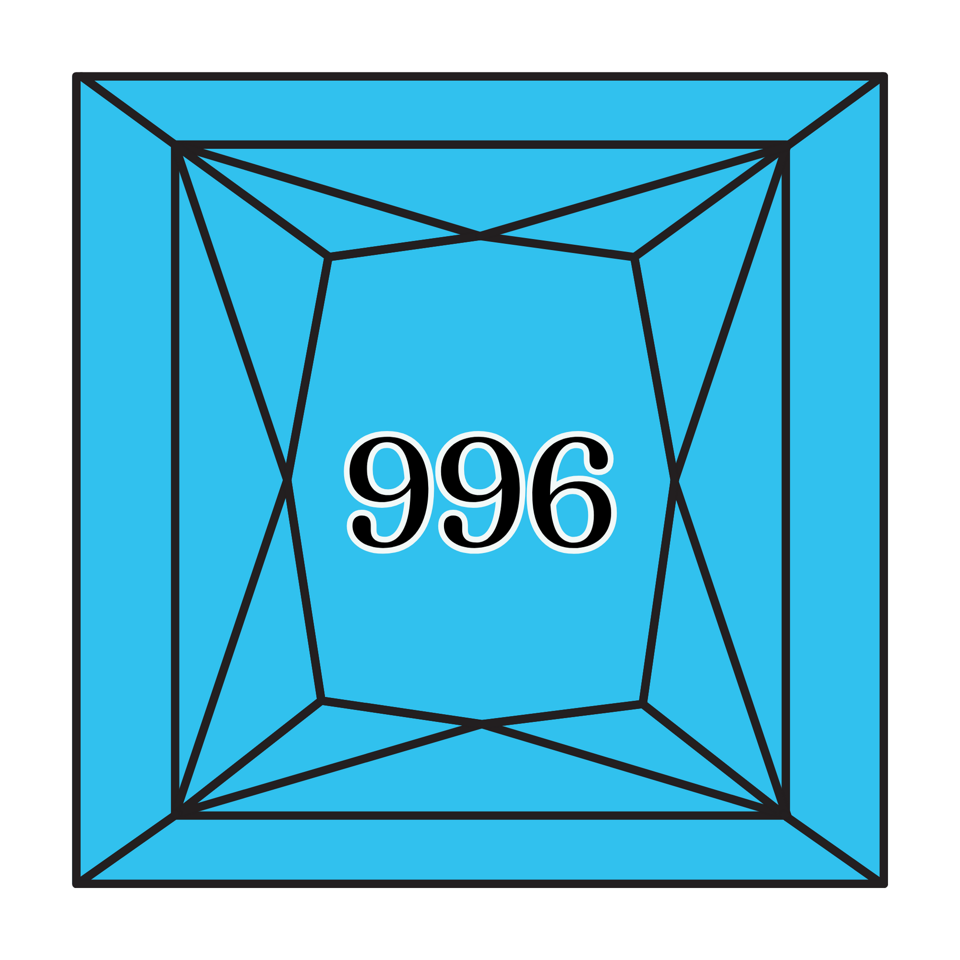 True North Diamond Art Square Diamond Drills 996 - Medium Electric Blue - Square Bulk Diamond Drills