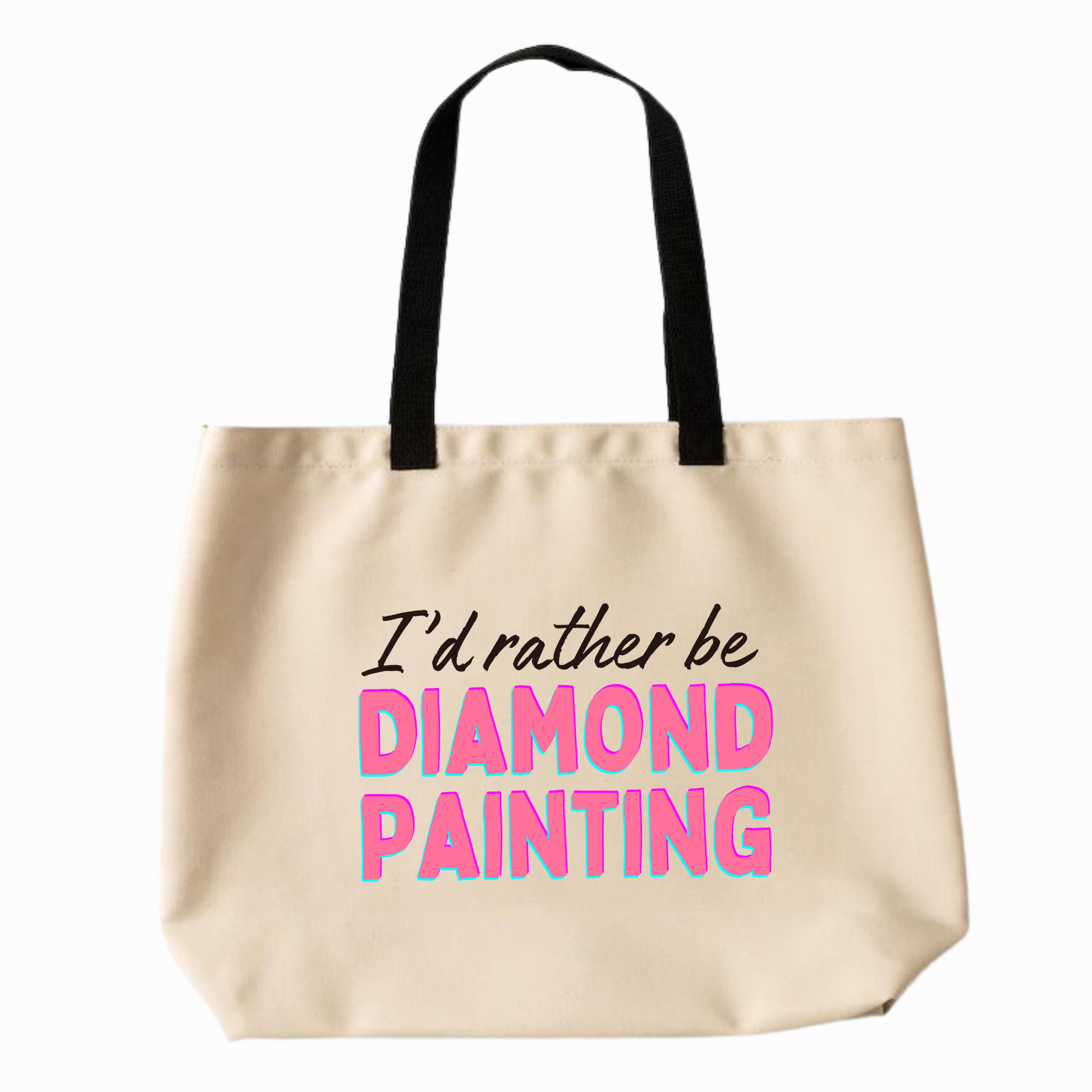 True North Diamond Art Tote Bag I'd Rather Be Diamond Painting Tote Bag